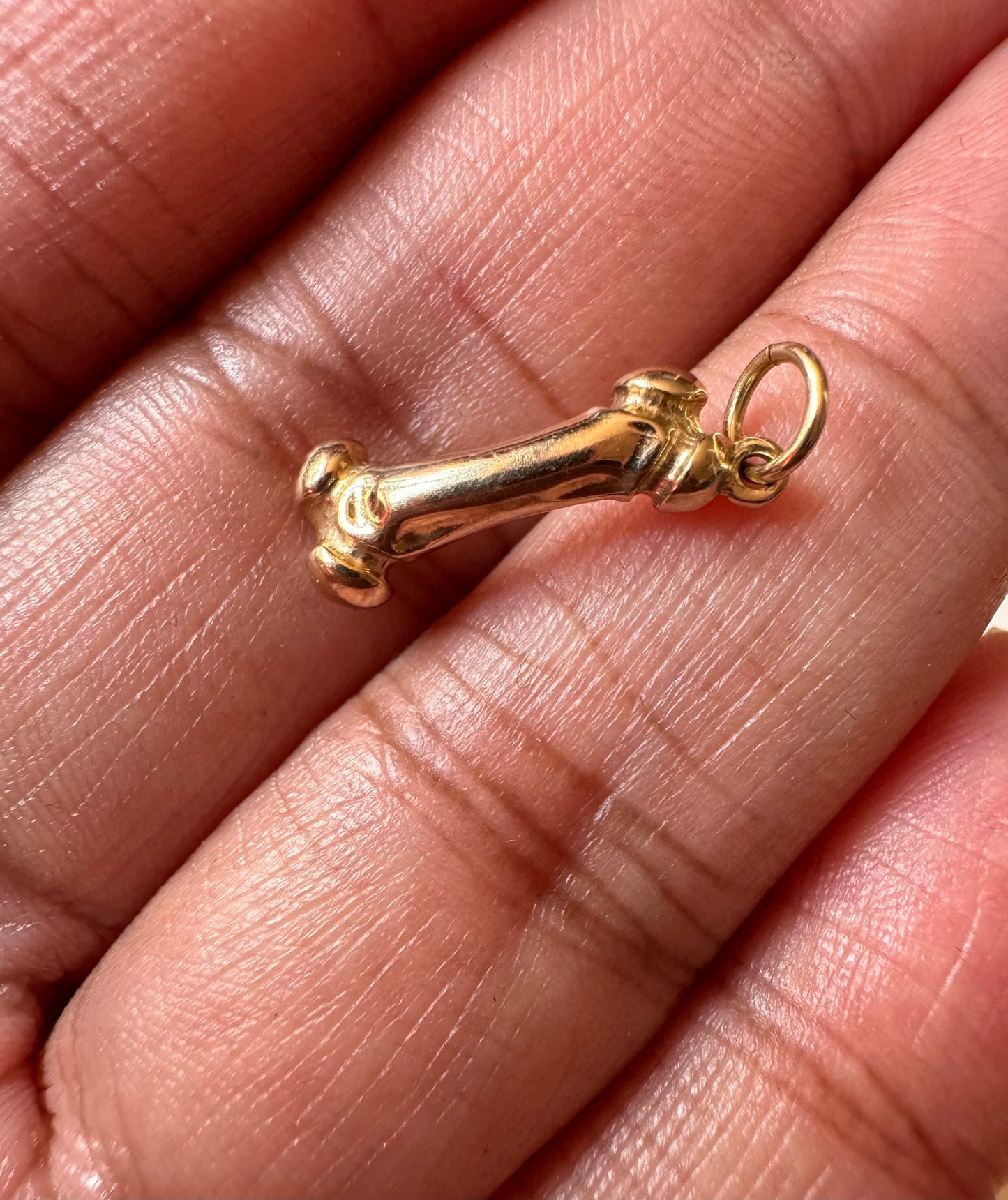 Vintage 9ct Gold Dog Bone Charm