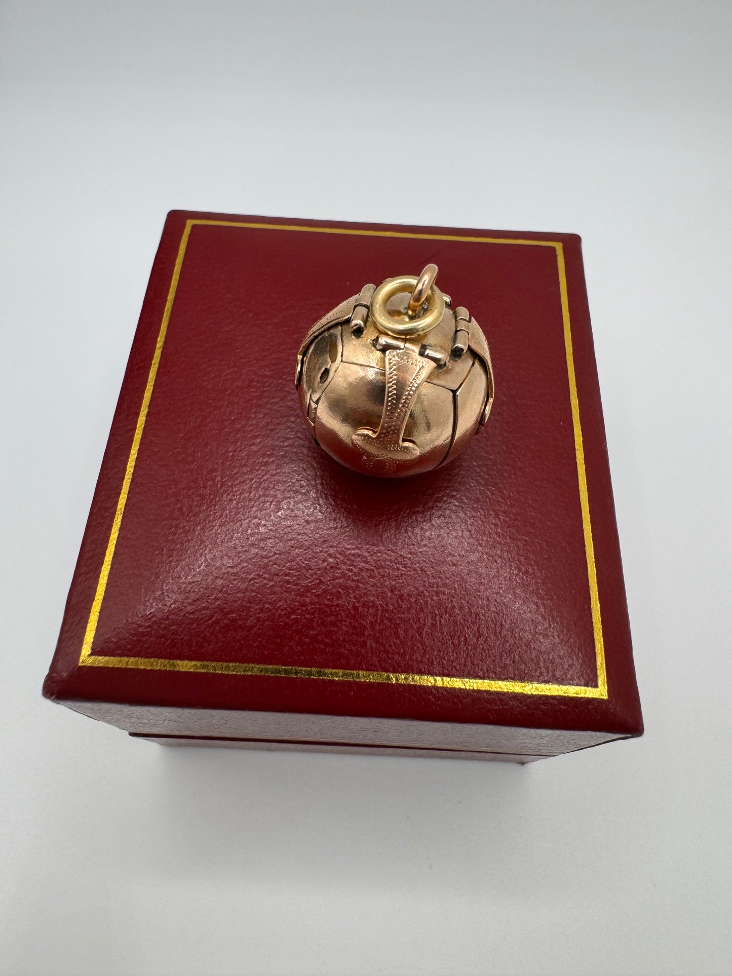 Antique 9ct Gold & Silver Opening Masonic Orb