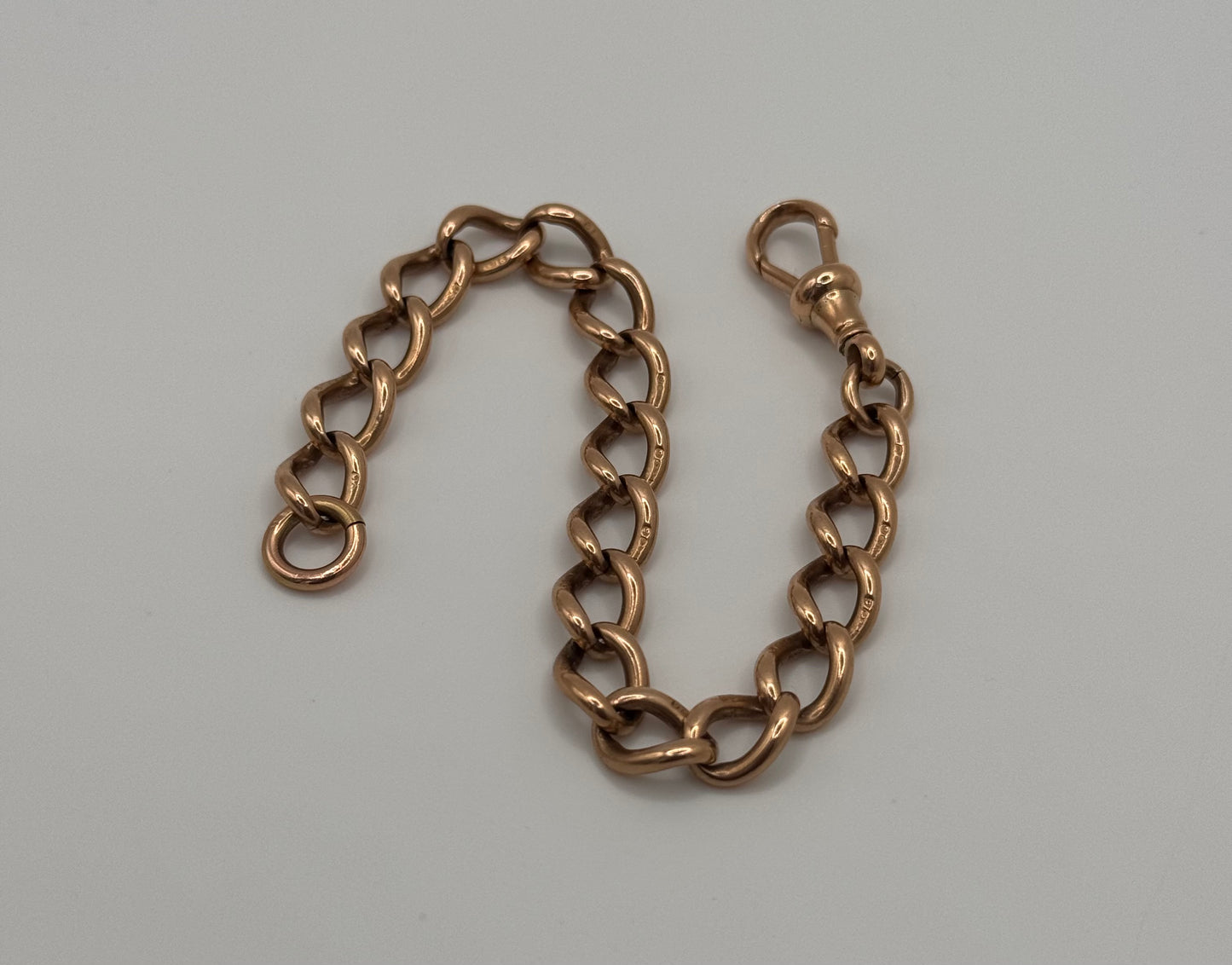 Antique 9ct Gold Open Link Bracelet