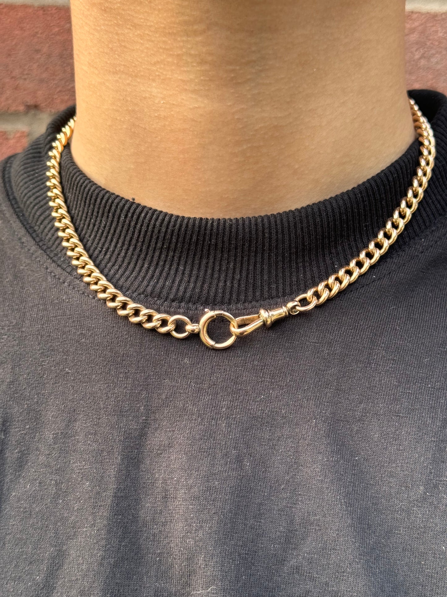 Antique 9ct Yellow Gold Albert Chain 17.5 Inches