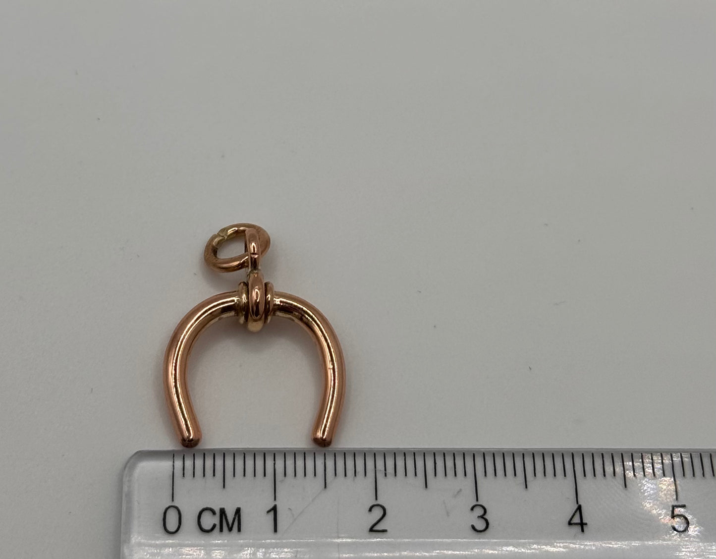 9ct Gold T-bar Horseshoe Pendant 4