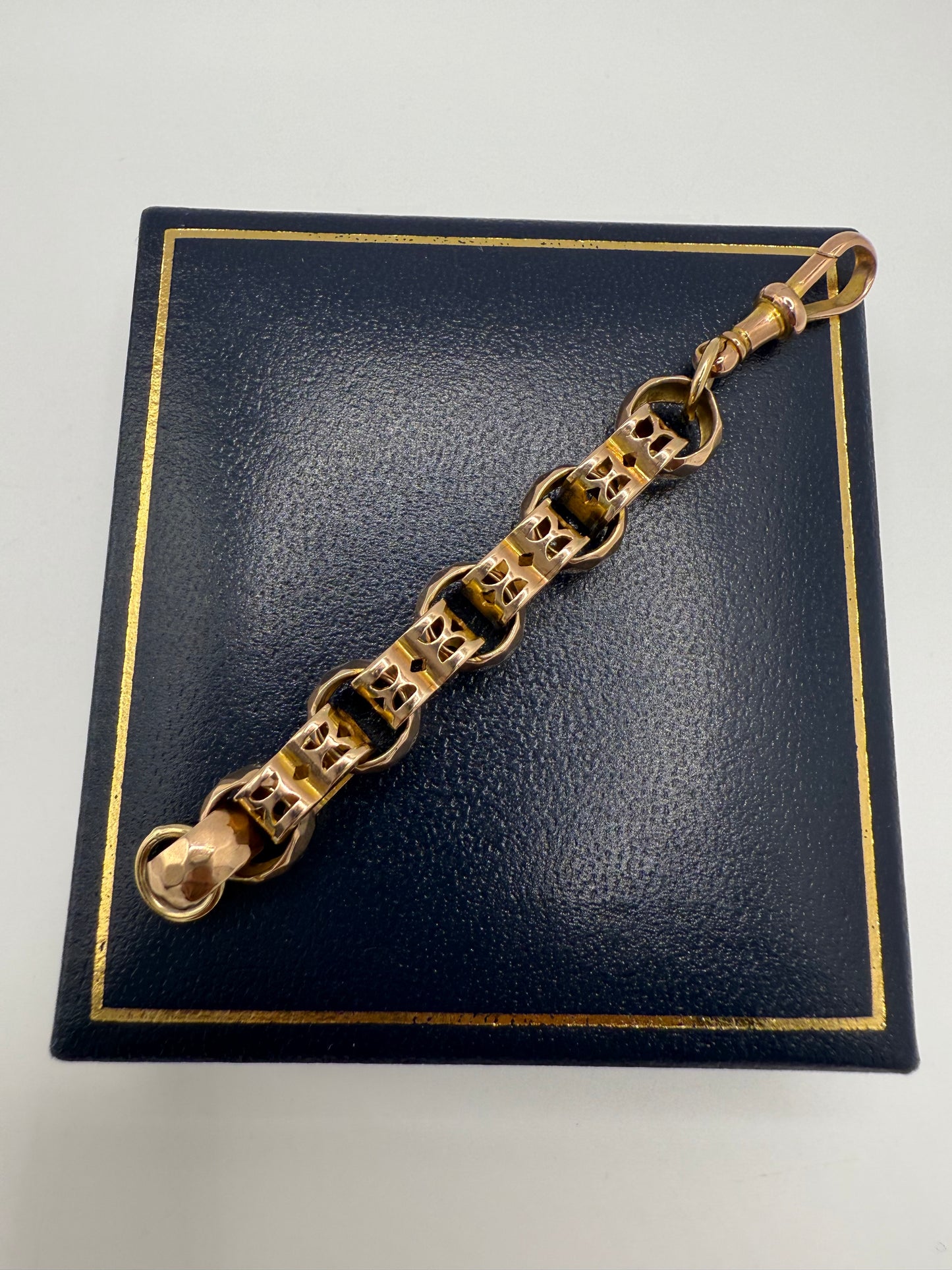 Antique 9ct Yellow Gold Fancy Link Box Extender