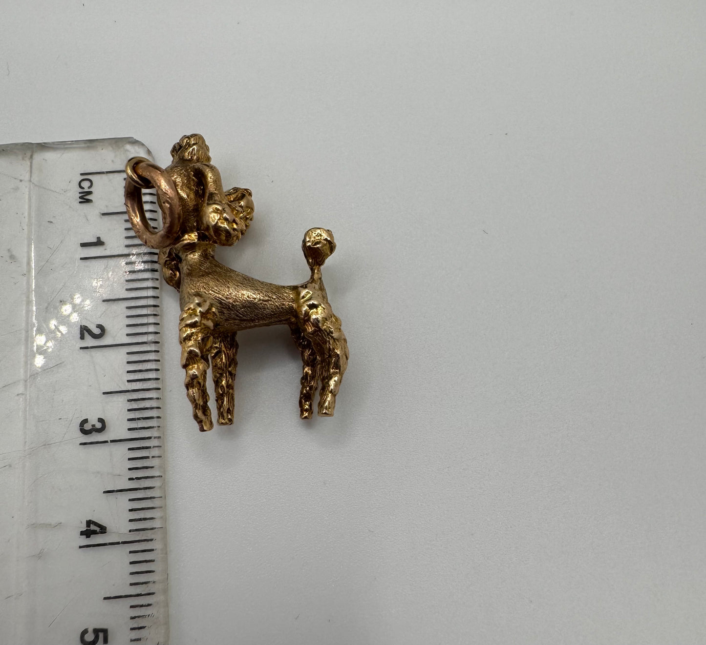 Vintage 9ct Gold Articulated Poodle Dog Charm