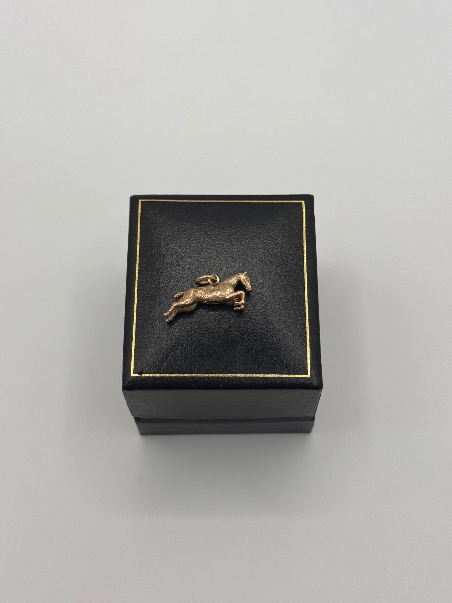 Vintage 9ct Gold Jumping Horse Charm