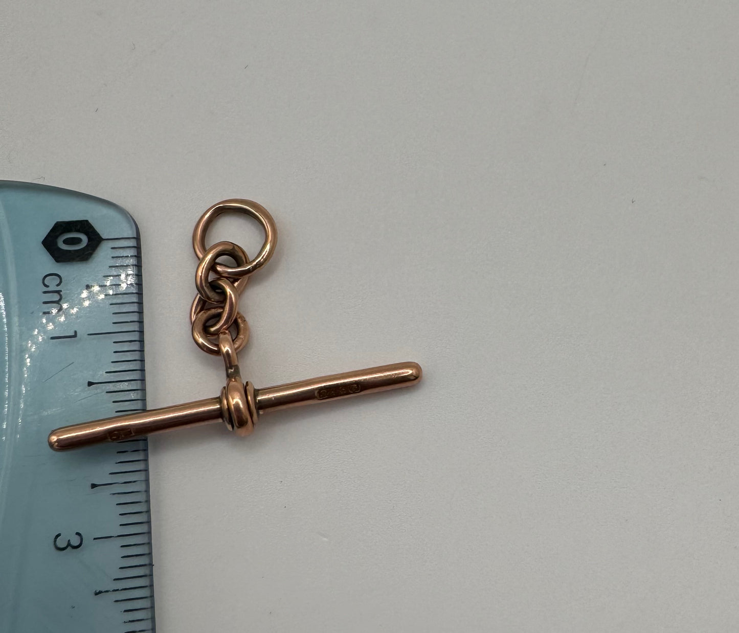 Antique 9ct Rose Gold Swivel T-bar