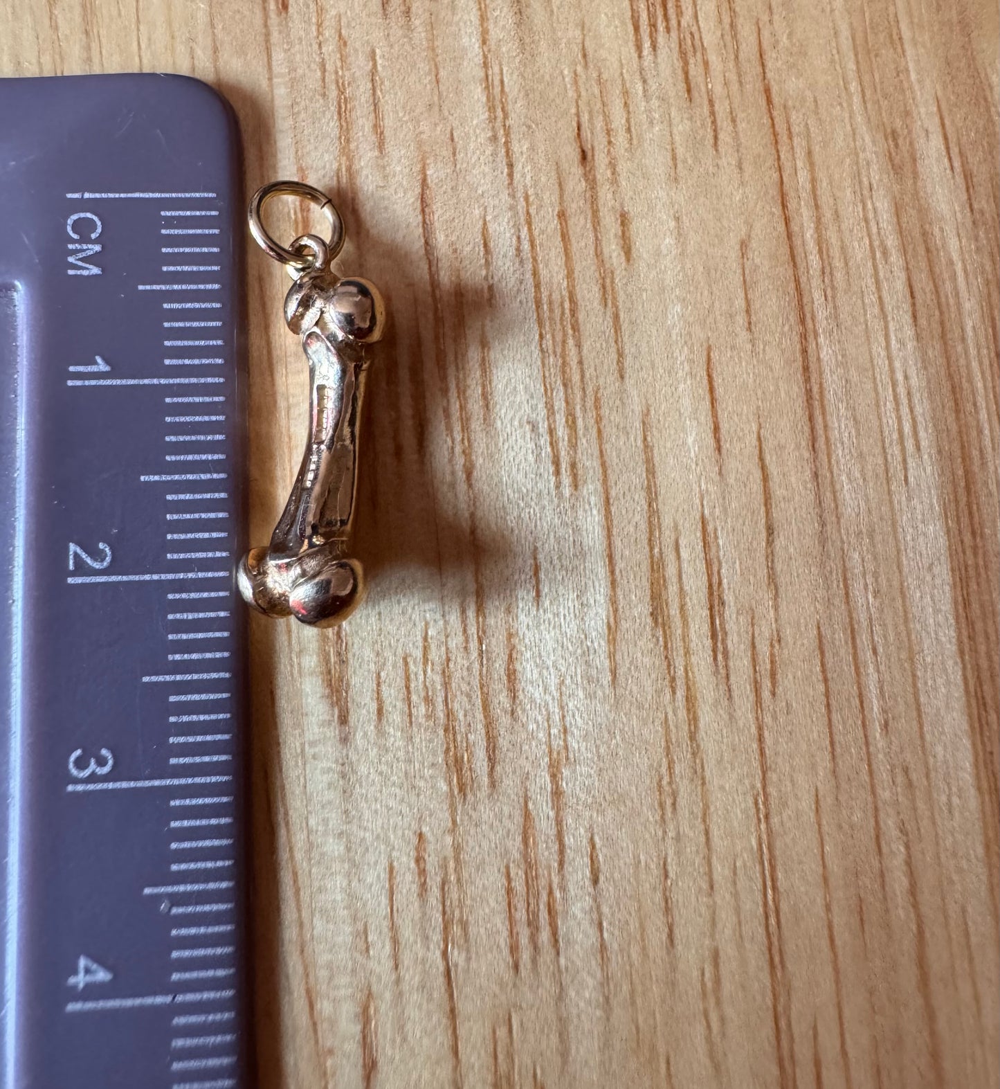 Vintage 9ct Gold Dog Bone Charm