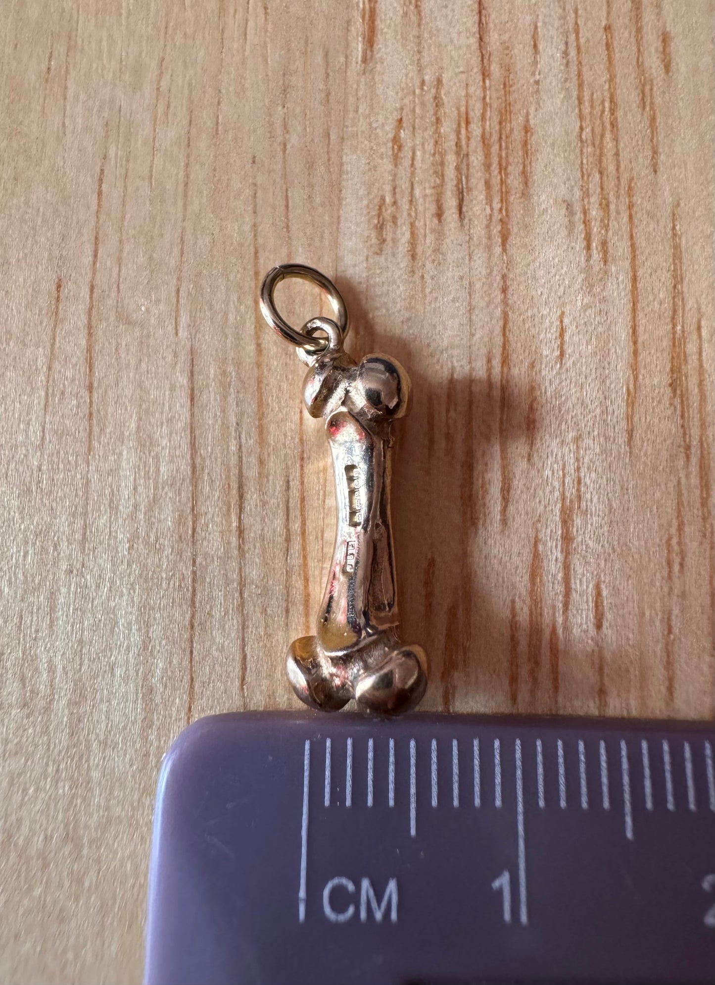 Vintage 9ct Gold Dog Bone Charm