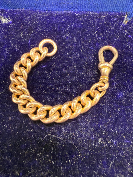 9ct Gold Curb Extender 3 3/8th inches