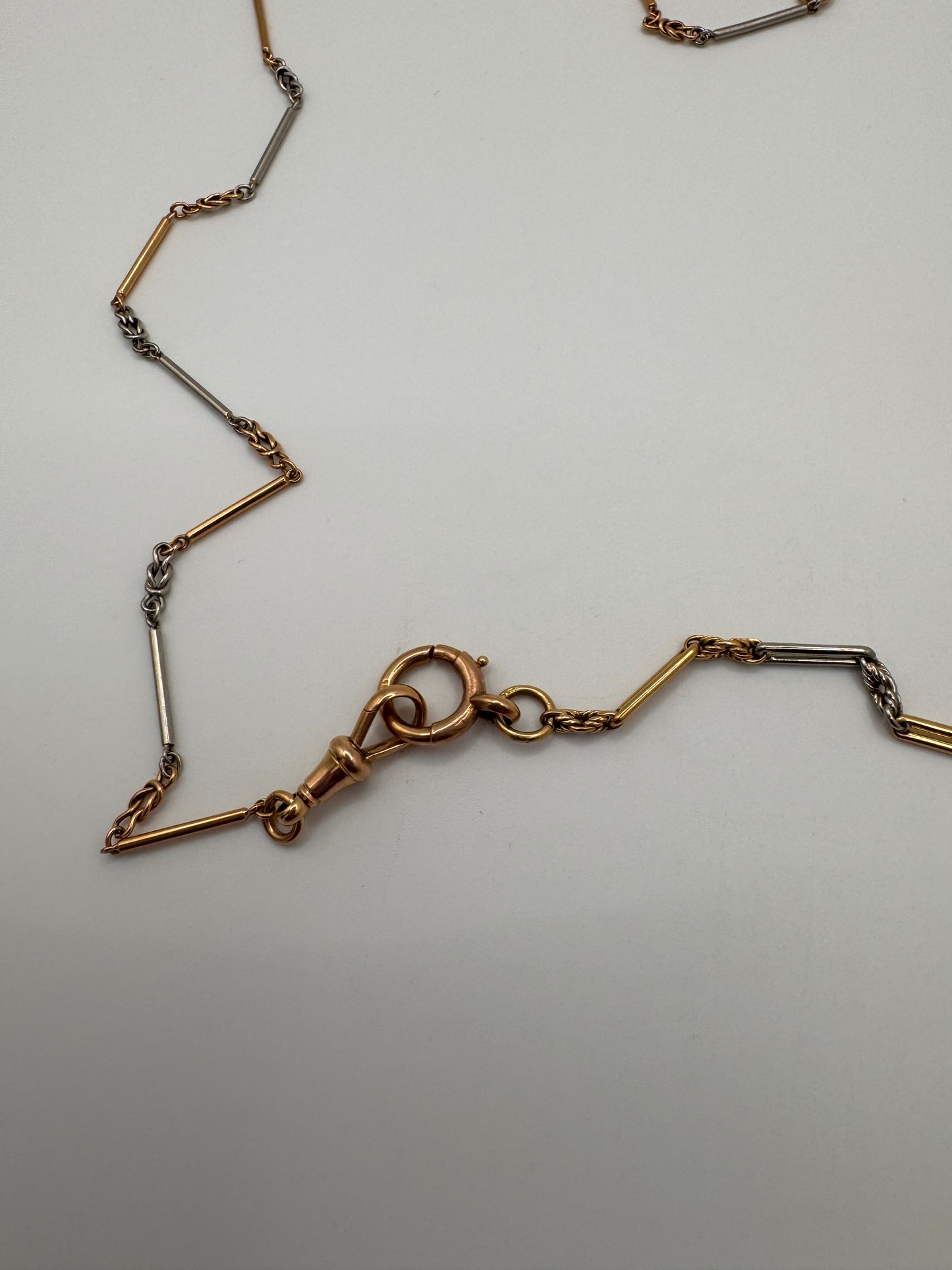 Antique 18ct Gold Two-Toned Mixed Link Chain