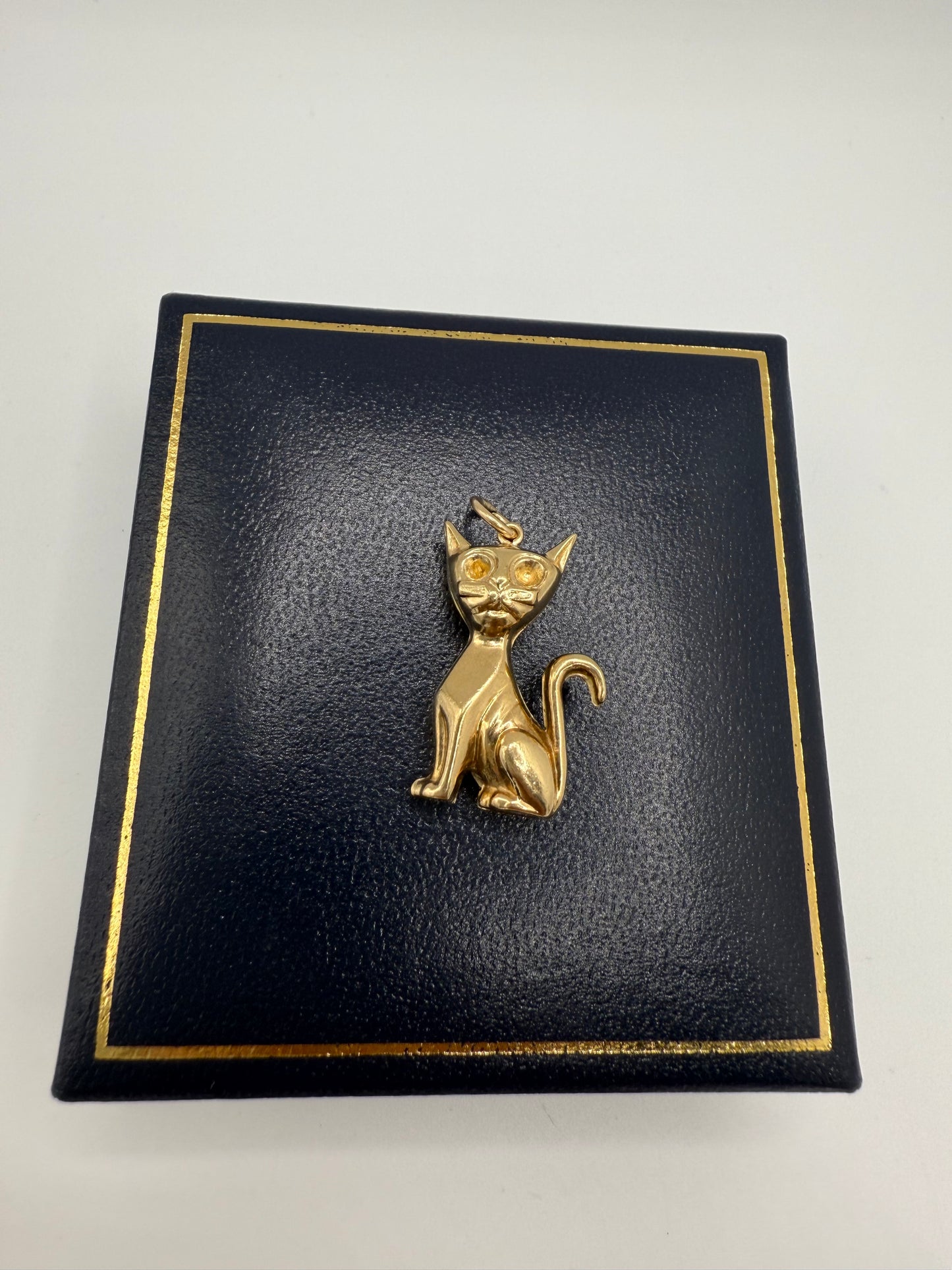 Vintage 9ct Gold Cat Charm