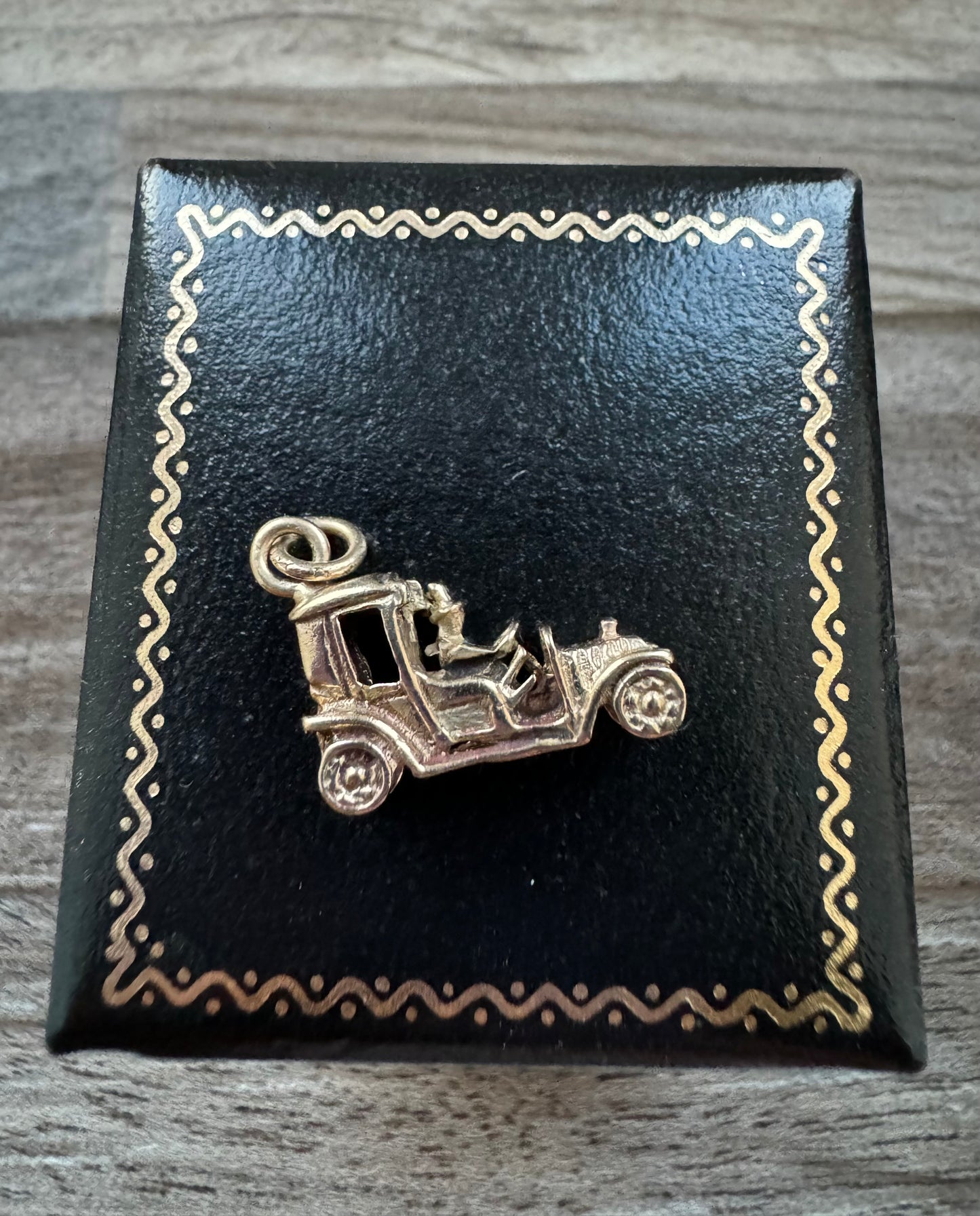 Vintage 9ct Gold Classic Car & Driver Charm