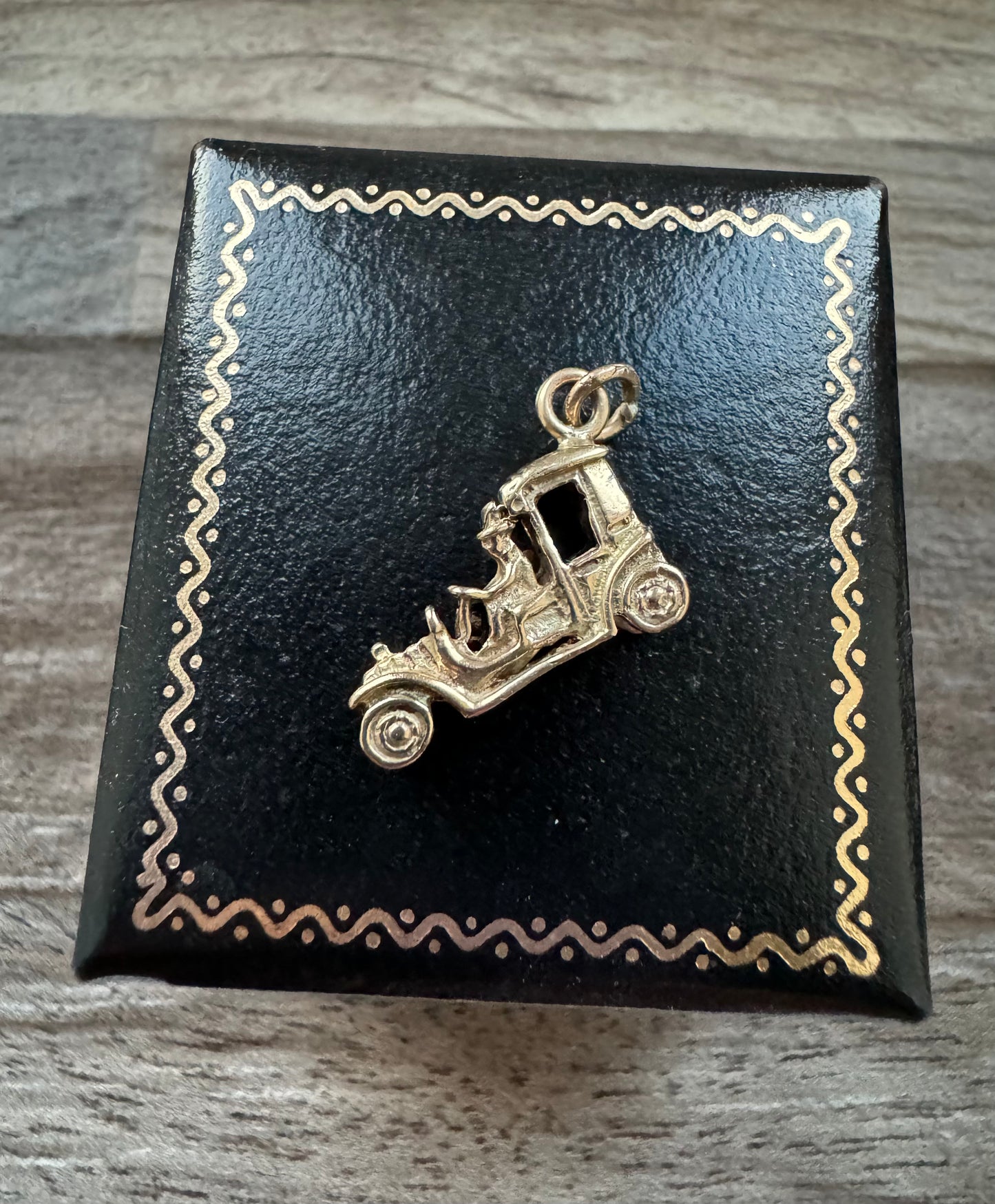 Vintage 9ct Gold Classic Car & Driver Charm