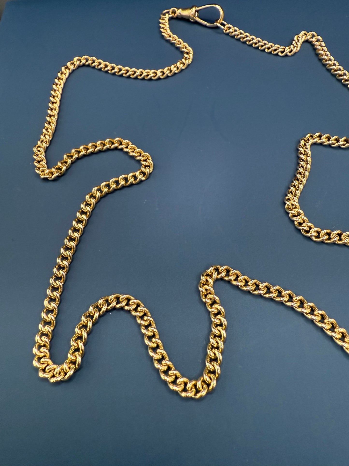 Vintage 9ct Yellow Gold Curb Chain 23 inches