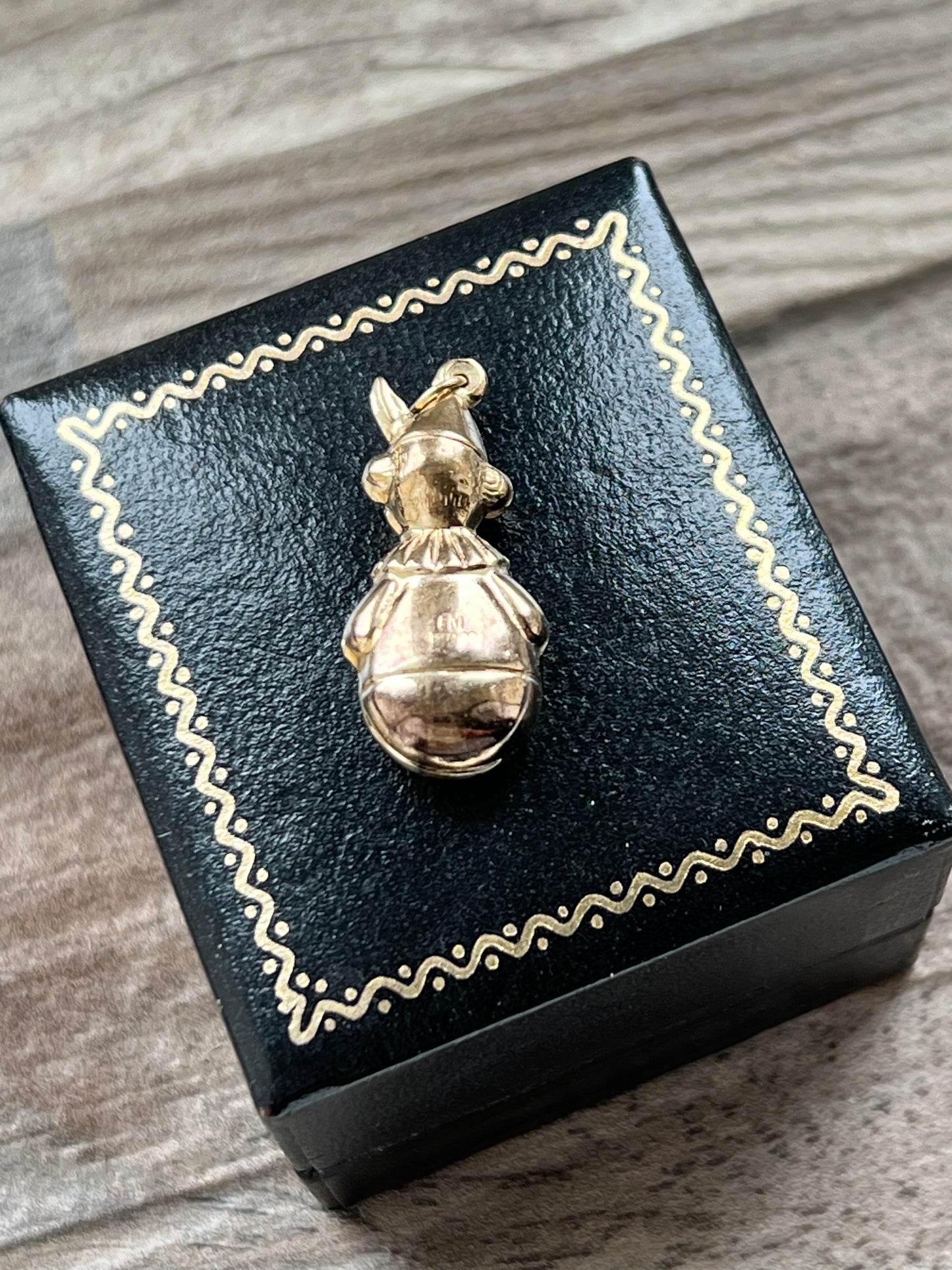 Vintage 9ct Gold Clown Charm