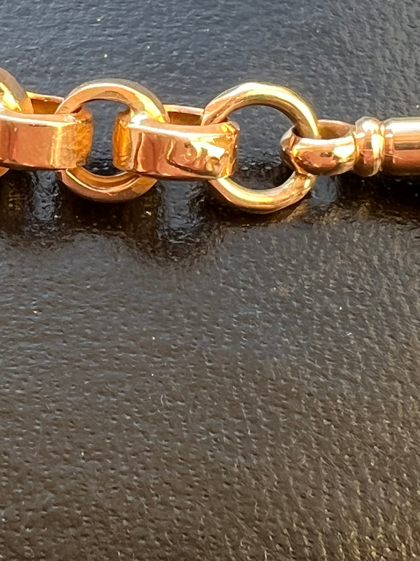 Gorgeous Antique 9ct Yellow Gold Fancy Mixed Link Albert Chain