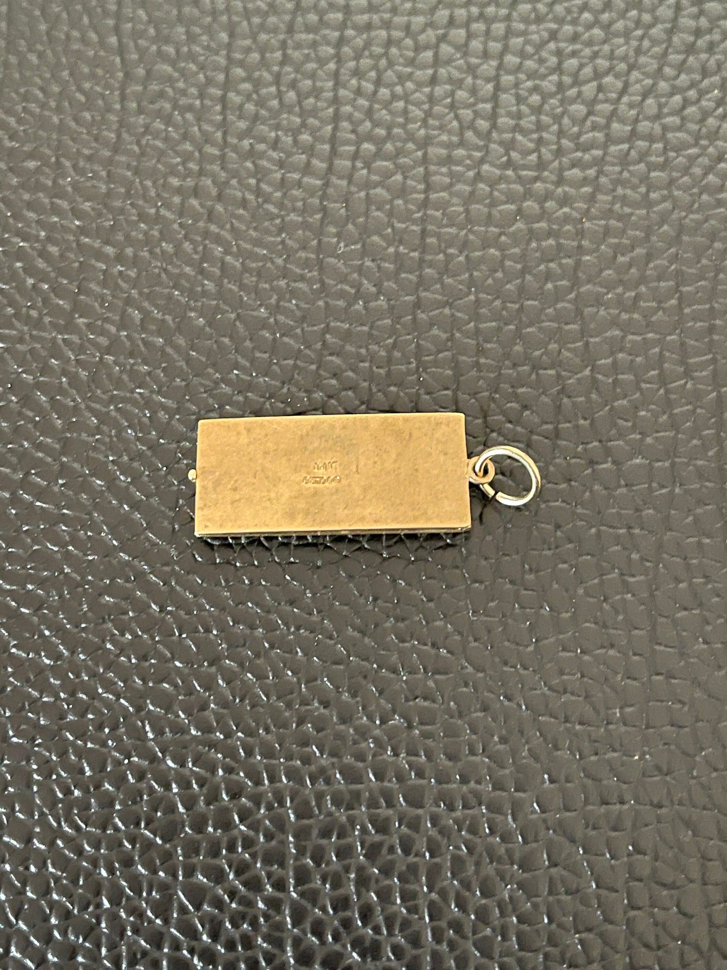 9ct Gold Vintage Enamelled Opening Cheque Book Charm