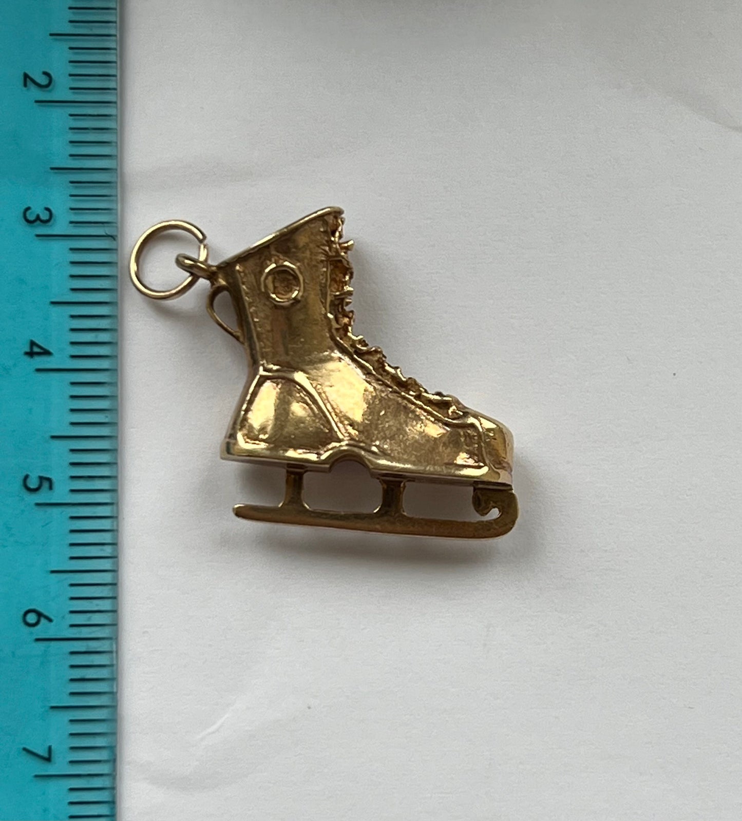 9ct Gold Vintage Skating Boot Charm