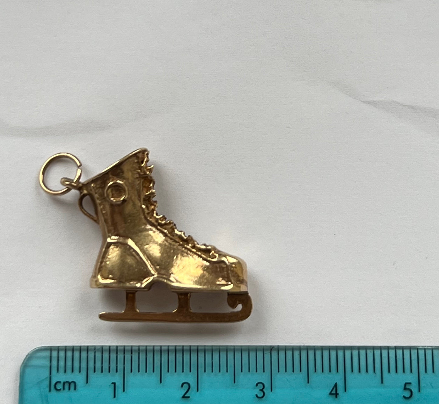 9ct Gold Vintage Skating Boot Charm