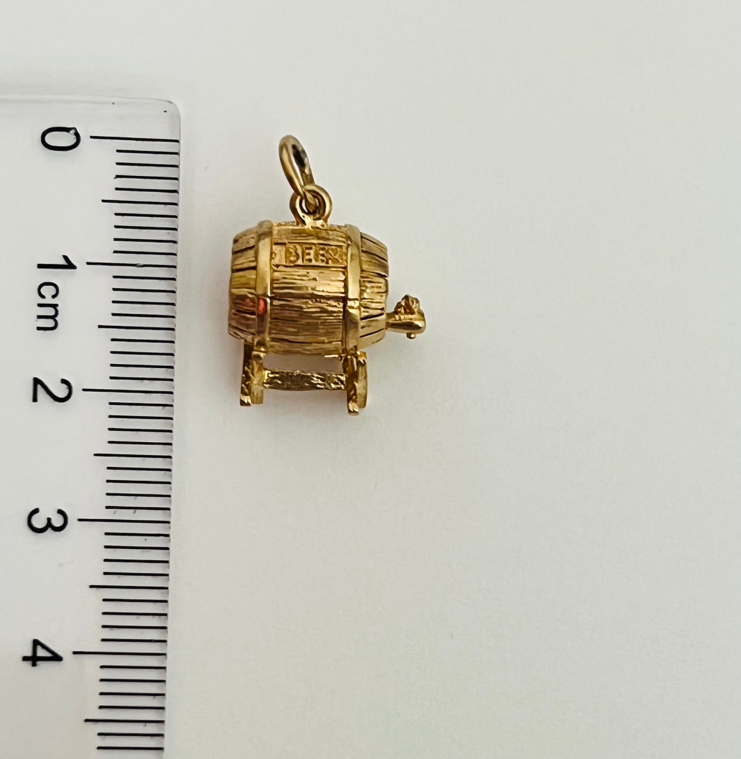 9ct Gold Vintage Beer Barrel Charm