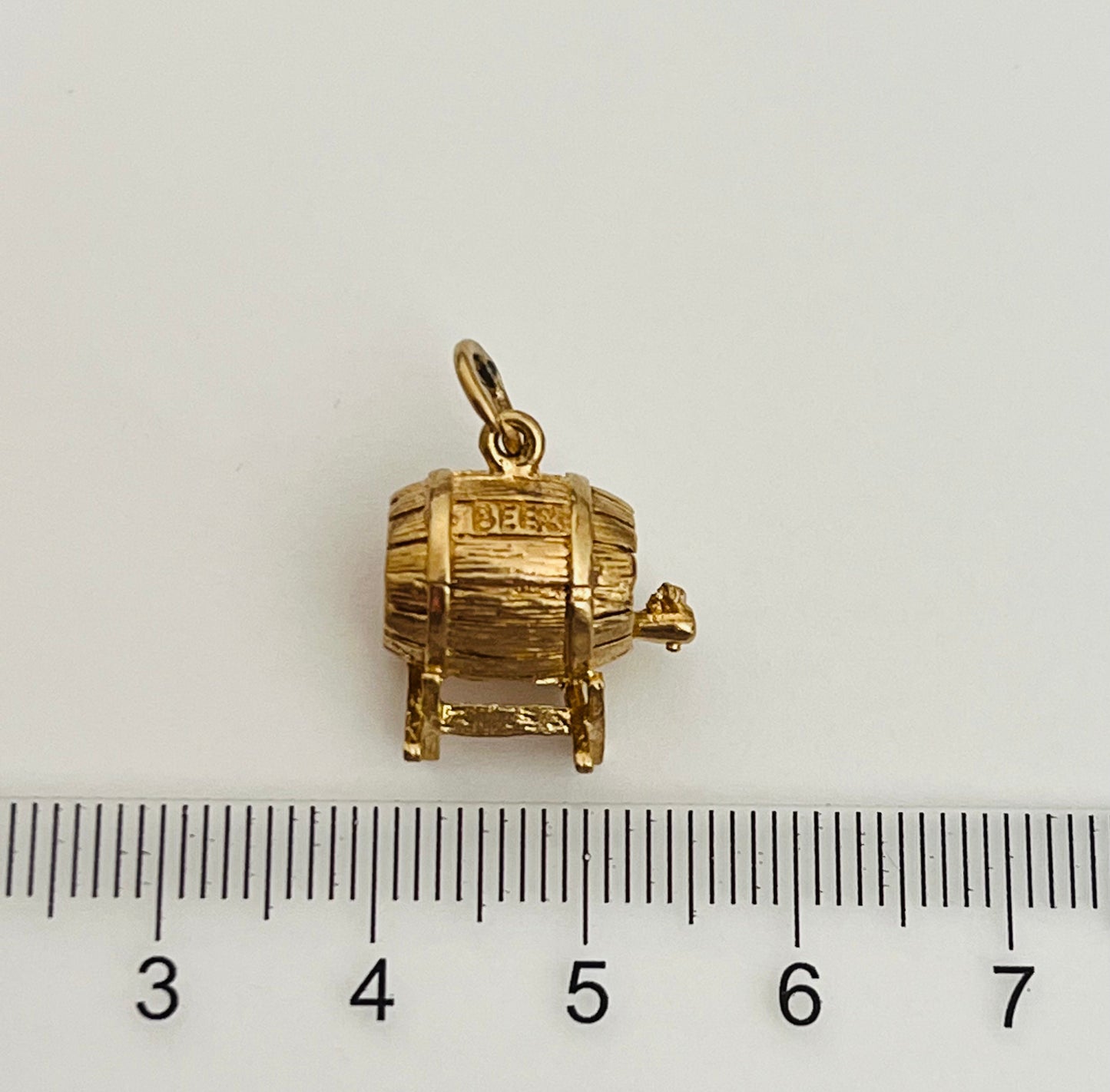 9ct Gold Vintage Beer Barrel Charm