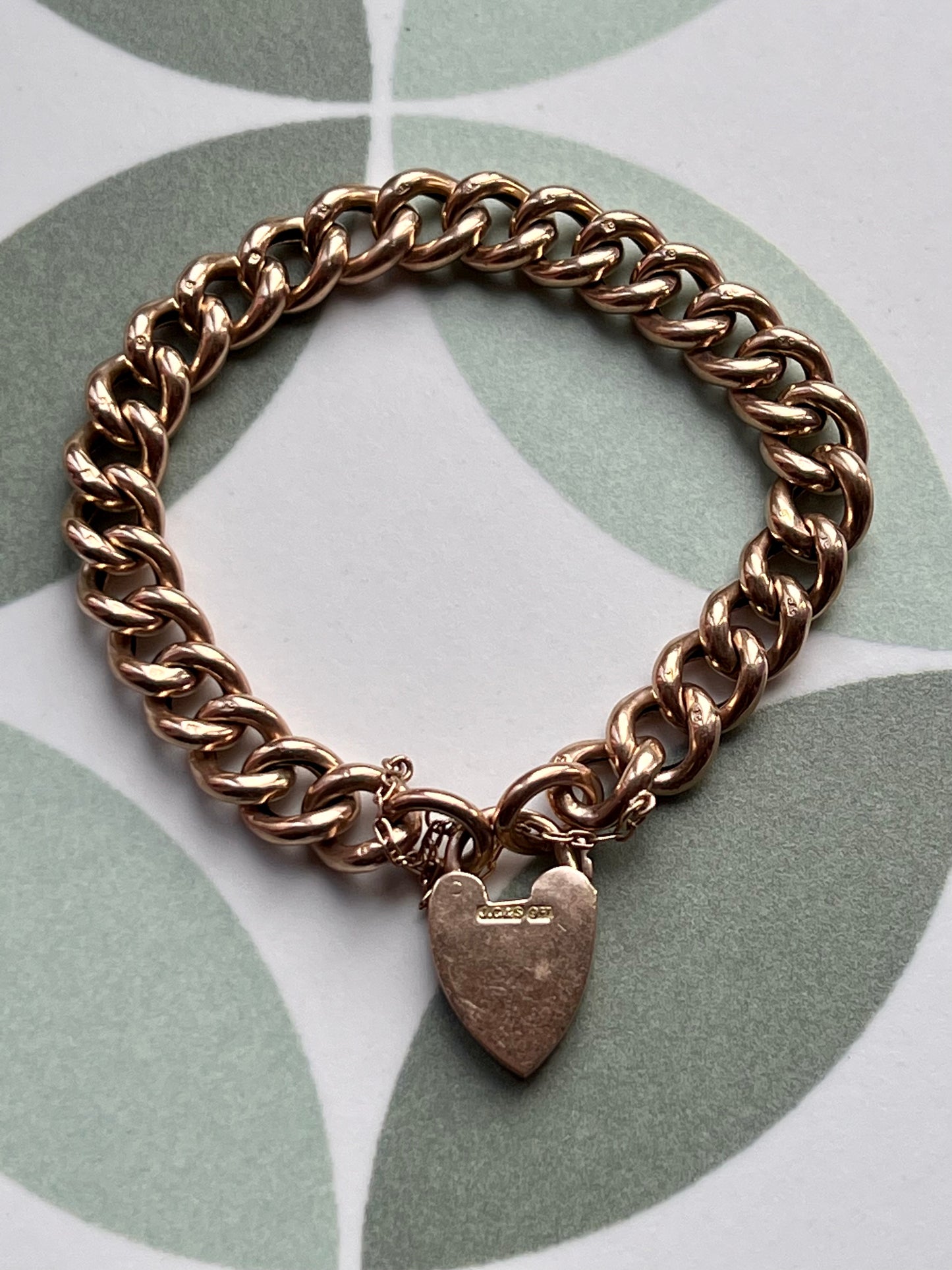 Antique 9ct Gold Curb Bracelet