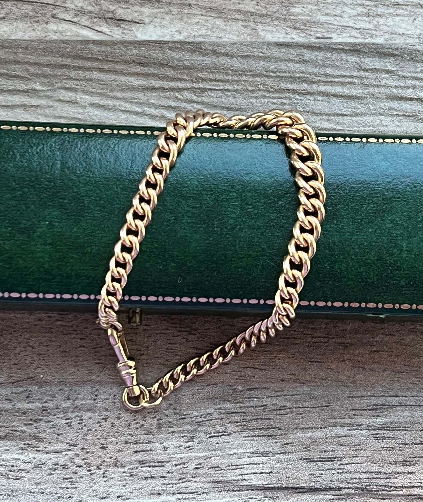 Vintage 9ct Yellow Gold Curb Bracelet