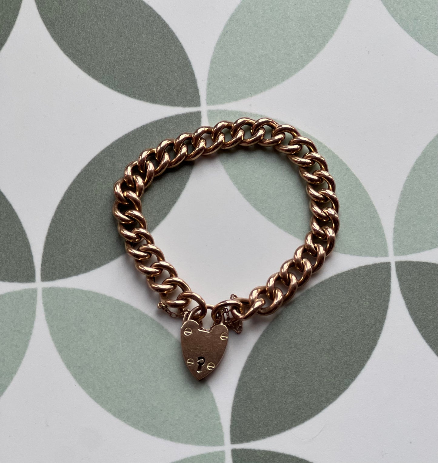 Antique 9ct Gold Curb Bracelet